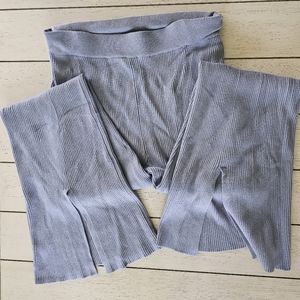 Abercrombie & Fitch Ribbed Kick Flare High Rise Sweater Pants